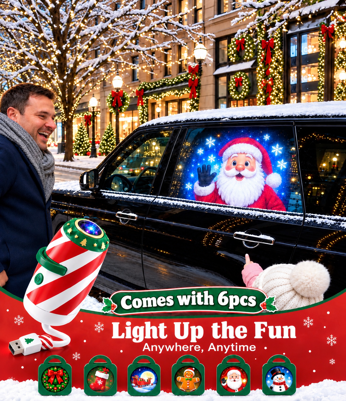 Santa Glow Car Projector Light